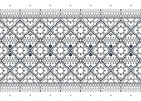 geometric and flower ethnic fabric pattern for cloth carpet wallpaper background wrapping etc. vector