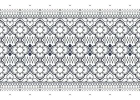 geometric and flower ethnic fabric pattern for cloth carpet wallpaper background wrapping etc. vector