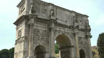 boog van constantine de symbool van de Romeins rijk in Rome Italië video