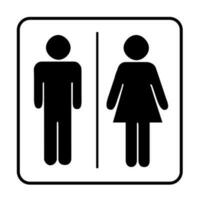 baño firmar icono. baños icono inodoro.unisex símbolo. vector hombre y mujer iconos