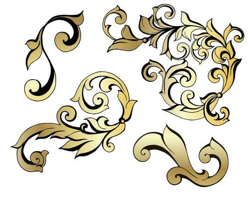 Vector damask vintage baroque scroll ornament swirl. Victorian monogram heraldic shield swirl. Retro floral leaf pattern border foliage antique  acanthus calligraphy engraved tattoo.Tile decor element