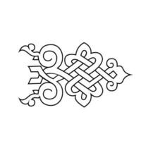 Arabic oriental damask vintage baroque scroll ornament swirl. Victorian monogram heraldic shield swirl. Retro floral leaf pattern border foliage antique acanthus calligraphy engraved tattoo. vector