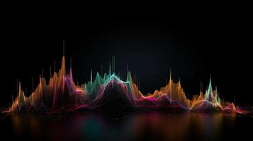 , stock market chart lines, financial graph on technology abstract background represent financial crisis, financial meltdown. Technology concept, trading market concept. photo