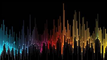 , stock market chart lines, financial graph on technology abstract background represent financial crisis, financial meltdown. Technology concept, trading market concept. photo