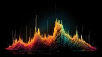 , stock market chart lines, financial graph on technology abstract background represent financial crisis, financial meltdown. Technology concept, trading market concept. photo