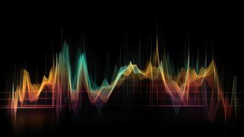 , stock market chart lines, financial graph on technology abstract background represent financial crisis, financial meltdown. Technology concept, trading market concept. photo