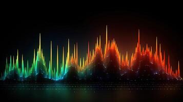 , stock market chart lines, financial graph on technology abstract background represent financial crisis, financial meltdown. Technology concept, trading market concept. photo