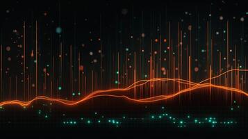 , stock market chart lines, financial graph on technology abstract background represent financial crisis, financial meltdown. Technology concept, trading market concept. photo