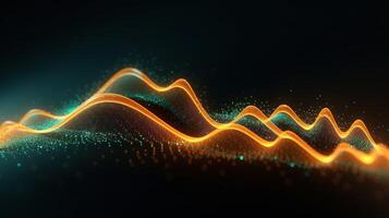, stock market chart lines, financial graph on technology abstract background represent financial crisis, financial meltdown. Technology concept, trading market concept. photo