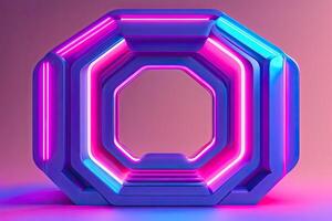 Purple Neon Abstract Background photo