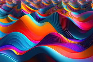 Abstract Colorful Background with Waves photo