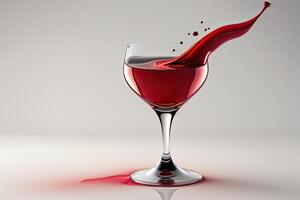 vaso con rojo vino o sangre generativo ai foto