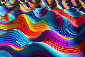 Abstract Colorful Background with Waves photo