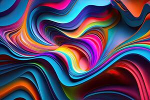 Abstract Colorful Background with Waves photo