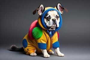 Funny Dog in Human Outfit photo