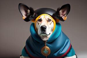 Funny Dog in Human Outfit photo