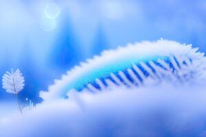 Blue Winter Christmas Nature Background photo