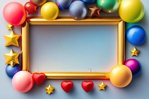 Colorful Festive Background Frame. photo