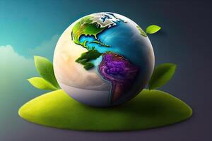 Earth Day Concept. Green Illustration photo