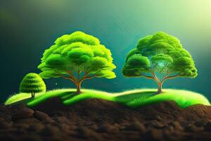 Earth Day Concept. Green Illustration photo