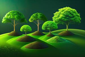 Earth Day Concept. Green Illustration photo