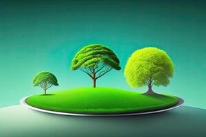 Earth Day Concept. Green Illustration photo