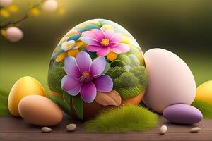 Easter Holiday Background Illustration. photo