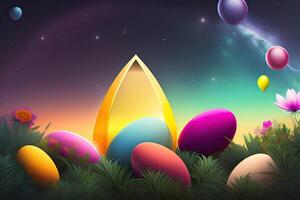 Easter Holiday Background Illustration. photo