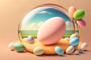 Easter Holiday Background Illustration. photo