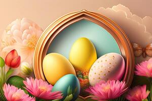 Easter Holiday Background Illustration. photo