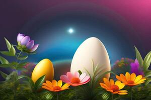 Easter Holiday Background Illustration. photo