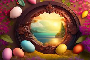 Easter Holiday Background Illustration. photo