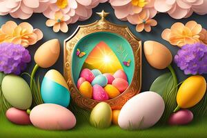 Easter Holiday Background Illustration. photo