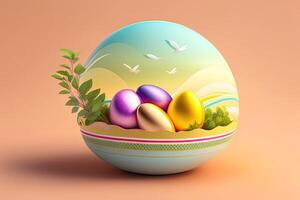 Easter Holiday Background Illustration. photo