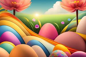 Easter Holiday Background Illustration. photo