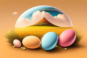 Easter Holiday Background Illustration. photo