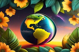 Happy Earth Day Illustration photo