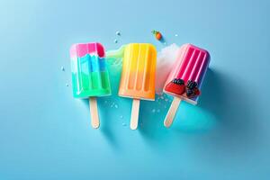sabroso verano Fruta hielo crema Fresco festivo generativo ai foto