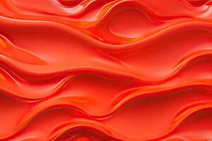 Liquid Orange Red Wavy Plastic Texture Wrinkle Background photo