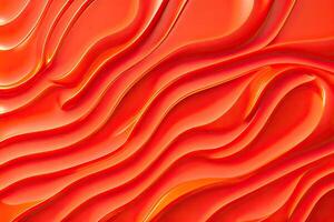 Liquid Orange Red Wavy Plastic Texture Wrinkle Background photo