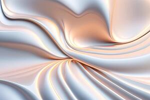 Liquid White Wavy Plastic Texture Wrinkle Background photo