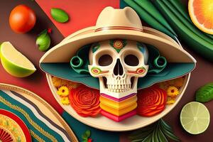 mexicano fiesta mexico nacional fiesta concepto generativo ai foto