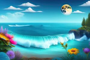 Mother Ocean Day Background photo