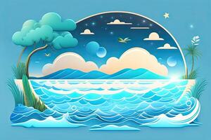 Mother Ocean Day Background photo