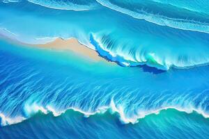 Ocean Waves on Beach photo