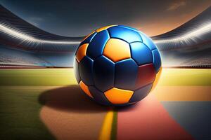 Soccer Ball in Stadium photo