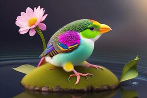 Green Spring or Summer Cute Creature Design photo