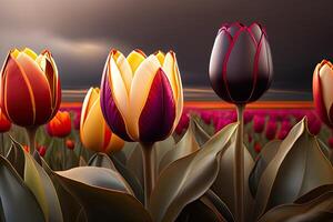 Tulips Flower Illustration photo