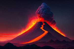 Volcano Eruption with Lava photo