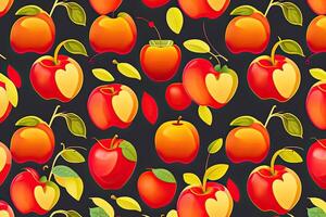 Apple Colorful Background Pattern. photo